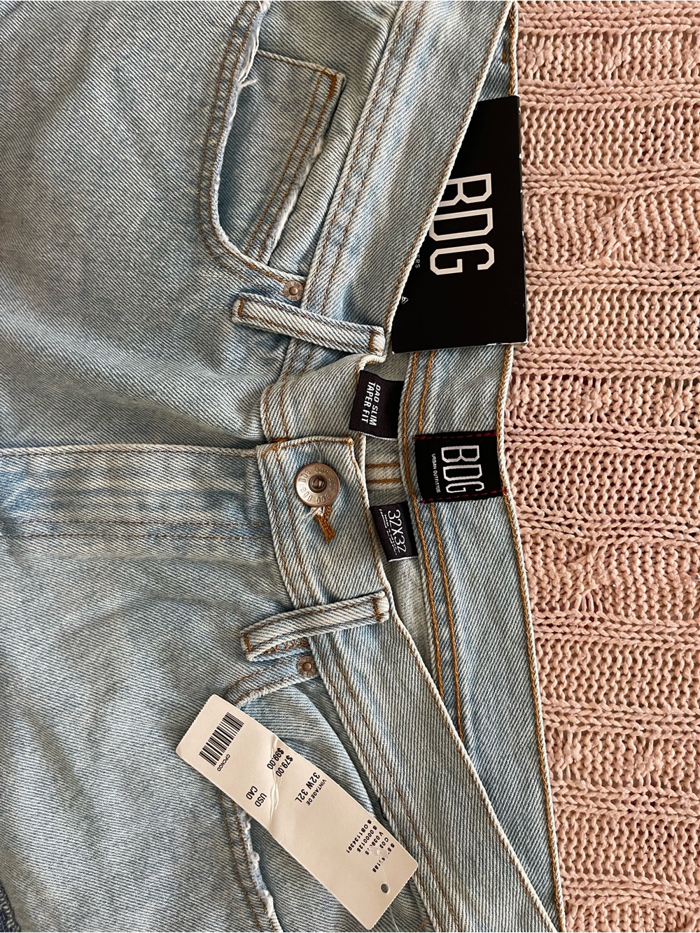 Light Wash Patchwork Jeans with Contrast Patches - Picture 2 of 5